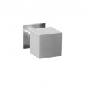 Bouton de meuble carré inox 15 mm avec pied - par 2 pièces