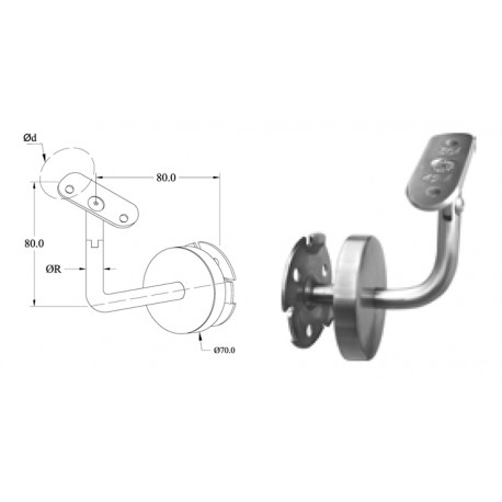 Support réglable- Inox A4
