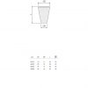 Bouton conique inox diamètre 16 mm mm