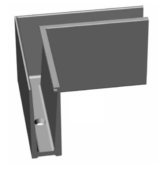 Rail aluminium pour garde corps en verre fixation au sol