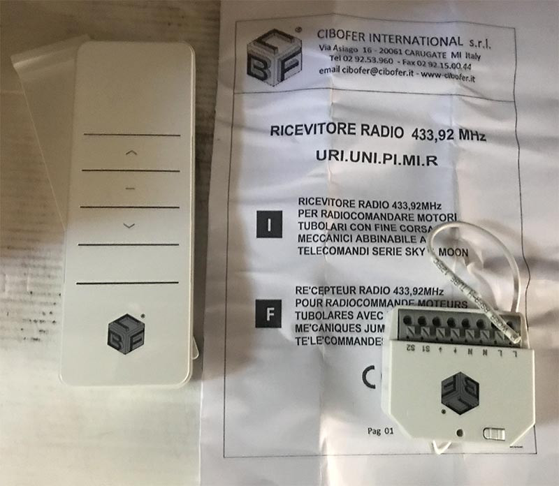 Kit radio pour moteur de volet roulant
